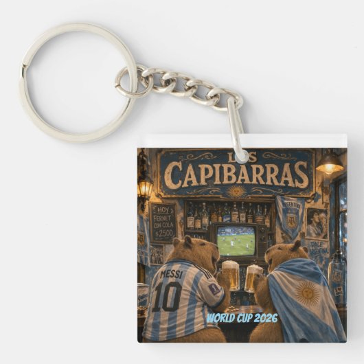 Capibarra Stickers bar ilusión キーホルダー (正面)