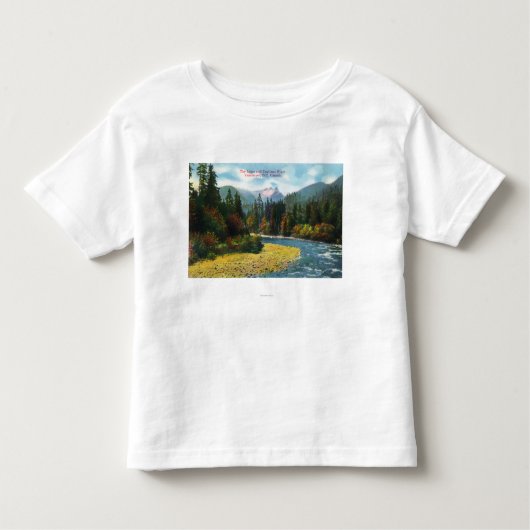Capilanoのライオンおよび川の眺め トドラーTシャツ (正面)