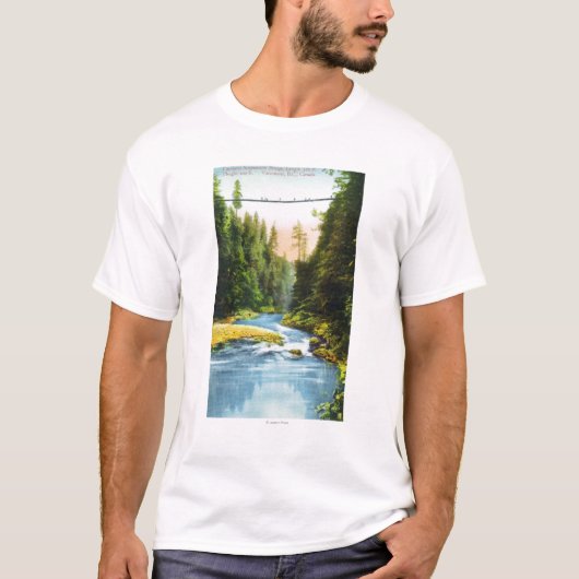 Capilanoの吊り橋の眺め# 2 tシャツ (正面)