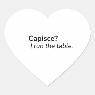 Capisce? 私がテーブルを仕切る。 - キッチンステッカー ハートシール