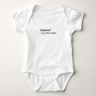 Capisce Baby Bodysuit | Funny Italian Attitude ベビーボディスーツ