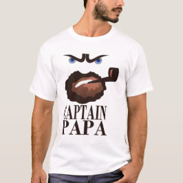 capitaine_papa_captain_barbu_barbe_pipe_famille_pe tシャツ