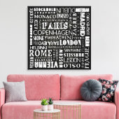 Capital Cities of Europe Canvas Print Wall Art キャンバスプリント (インサイチュ (リビング))