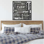 Capital Cities of Europe Canvas Print Wall Art キャンバスプリント (インサイチュ (寝室))