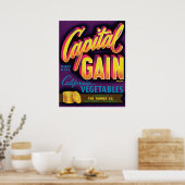 Capital Gain Guadalupe California Vegetables Gold ポスター (キッチン)