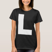 Capital L Bold Alphabet Letter Monogram Uppercase Tシャツ (正面)