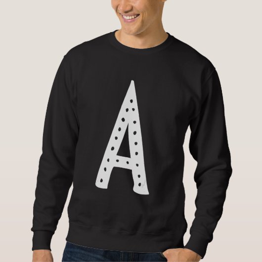 Capital Letter A Monogram Initial Alphabet スウェットシャツ (正面)