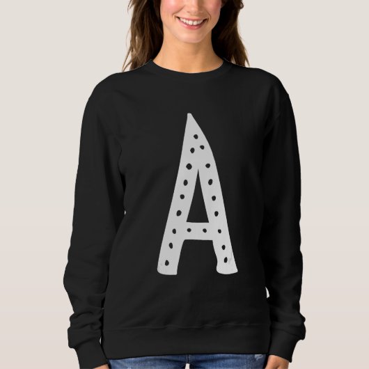 Capital Letter A Monogram Initial Alphabet スウェットシャツ (正面)