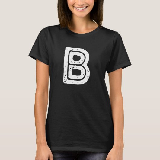 Capital Letter B Monogram Rust Font Initial Alphab Tシャツ (正面)
