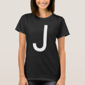 Capital Letter J Monogram Poppins Font Initial Alp Tシャツ (正面)