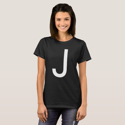 Capital Letter J Monogram Poppins Font Initial Alp Tシャツ (正面フル)