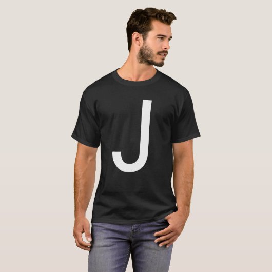 Capital Letter J Monogram Poppins Font Initial Alp Tシャツ (正面フル)