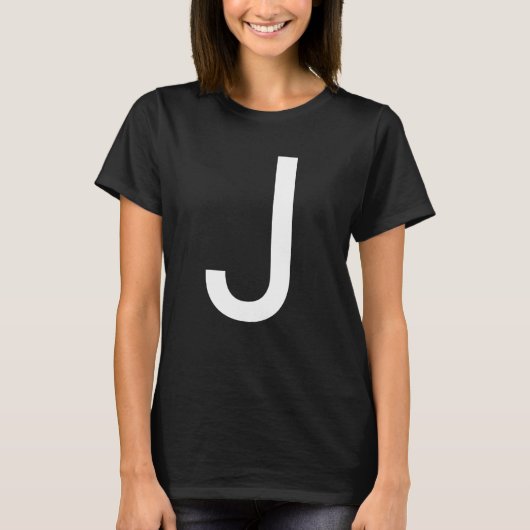 Capital Letter J Monogram Poppins Font Initial Alp Tシャツ (正面)