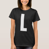 Capital Letter L Monogram Anton Font Initial Alpha Tシャツ (正面)