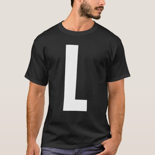 Capital Letter L Monogram Anton Font Initial Alpha Tシャツ (正面)