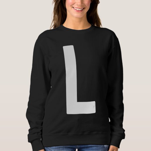 Capital Letter L Monogram Norwester Font Initial A スウェットシャツ (正面)