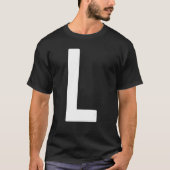 Capital Letter L Monogram Norwester Font Initial A Tシャツ (正面)