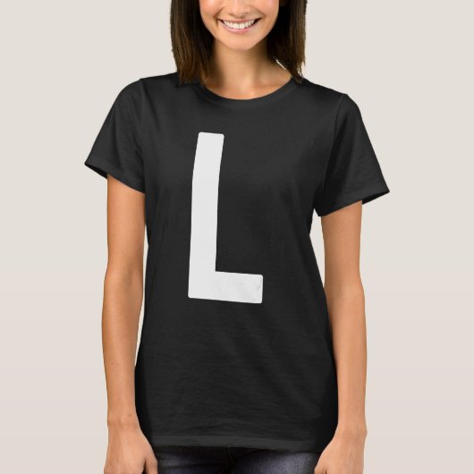 Capital Letter L Monogram Norwester Font Initial A Tシャツ (正面)