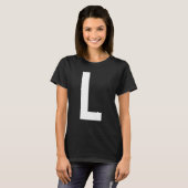 Capital Letter L Monogram Norwester Font Initial A Tシャツ (正面フル)