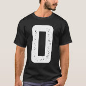 Capital Letter O Initial Monogram Grunge Font Alph Tシャツ (正面)