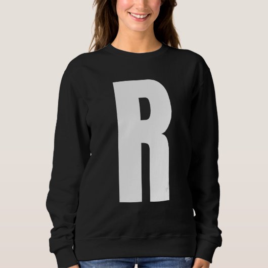 Capital Letter R Monogram Anton Font Initial Alpha スウェットシャツ (正面)