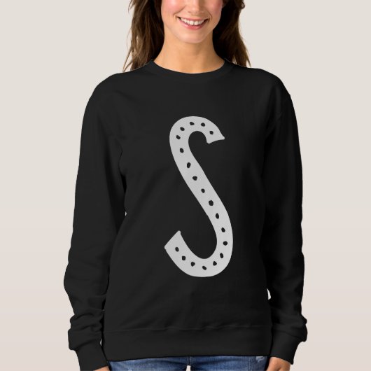 Capital Letter S Monogram Initial Alphabet スウェットシャツ (正面)