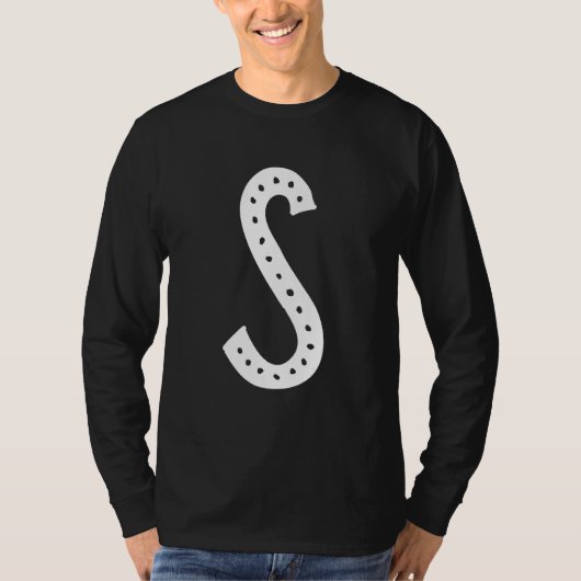 Capital Letter S Monogram Initial Alphabet Tシャツ (正面)