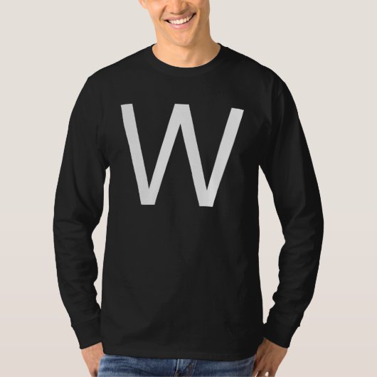 Capital Letter W Monogram Poppins Font Initial Alp Tシャツ (正面)
