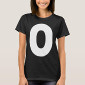Capital O Bold Alphabet Letter Monogram Uppercase  Tシャツ (正面)
