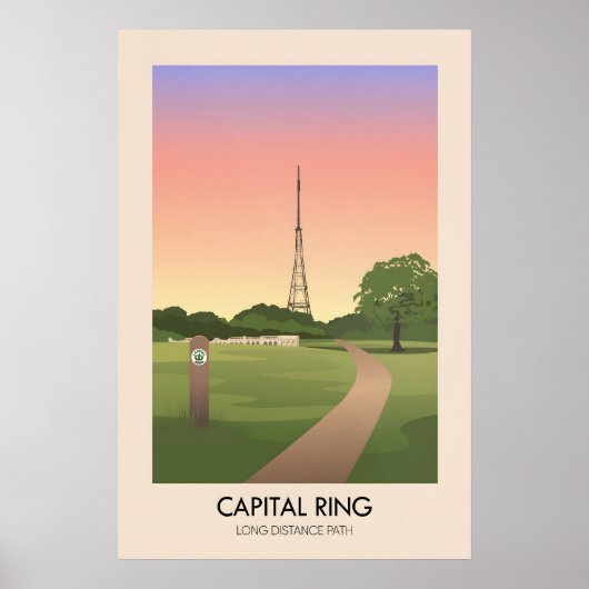 Capital Ring Long Distance Path Travel Poster ポスター (正面)