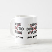 capitis diminutio maxima non serviam コーヒーマグカップ (正面左)