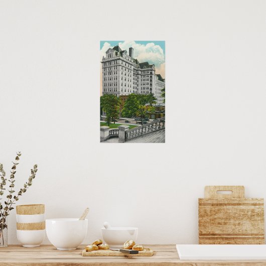 Capitol Approach View of NY Telephone Co. Bldg ポスター (キッチン)