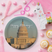 Capitol atクリスマスワシントンDCホリデイ ペーパープレート (パーティー)