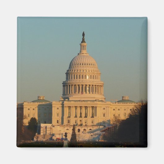 Capitol atクリスマスワシントンDCホリデイ マグネット (正面)