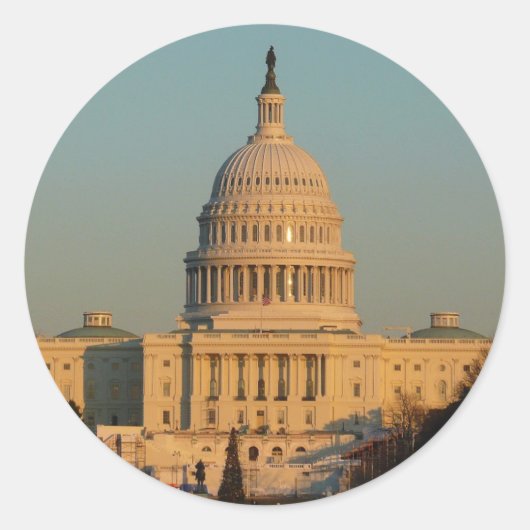 Capitol atクリスマスワシントンDCホリデイ ラウンドシール (正面)