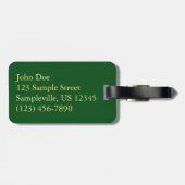 Capitol atクリスマスワシントンDCホリデイ ラゲッジタグ (裏面横)