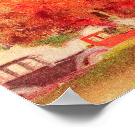 Capitol Dome in Autumn, by Albert Henke ポスター (角)