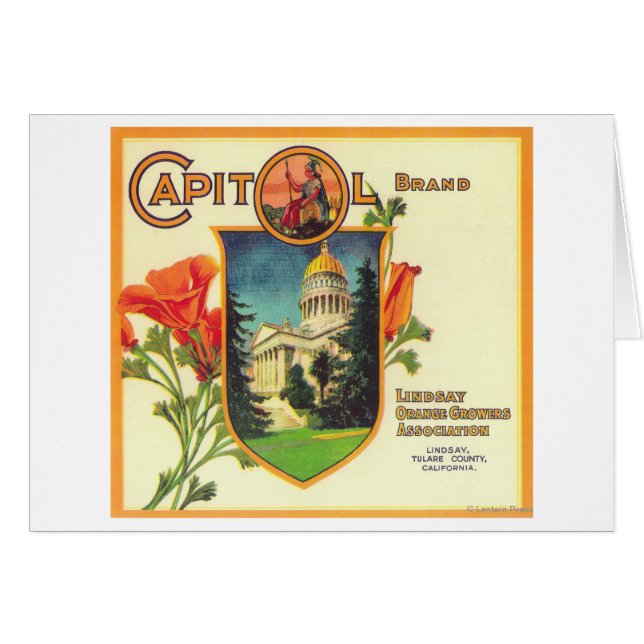 Capitol Orange LabelLindsay（カリフォルニア州） (正面横)