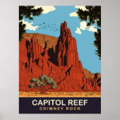Capitol Reef、Chimney Rock、旅行 ポスター (正面)
