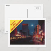 Capitol St. at Night, Jackson MSヴィンテージ ポストカード (正面/裏面)