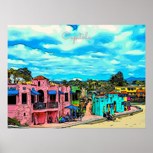 Capitola Cacitas California Coast Poster ポスター (正面)