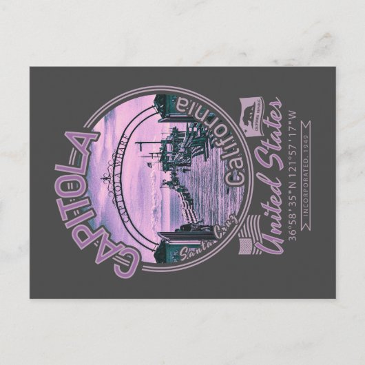 CAPITOLA SANTA CRUZ CALIFORNIA - CAPITOLA WHARF ポストカード (正面)