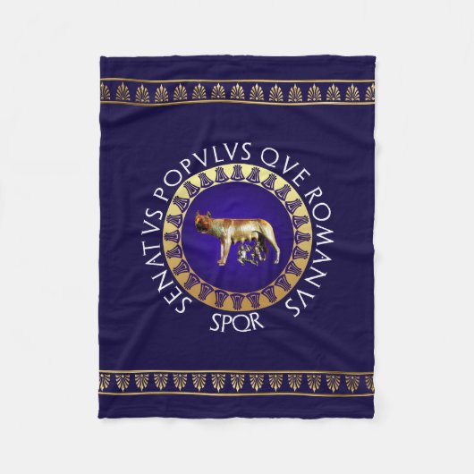 Capitolineのオオカミ フリースブランケット (正面)