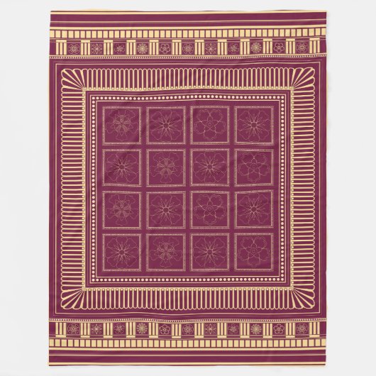 Capitoline Bloom: Etrusco-Roman Fleece Blanket フリースブランケット (正面)