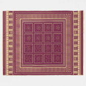 Capitoline Bloom: Etrusco-Roman Fleece Blanket フリースブランケット (正面(横))