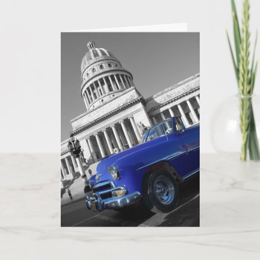 Capitolioの古く青い車 カード (正面)
