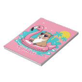 Capivara Estilosa no Verão com Boia Rosa ノートパッド (回転)