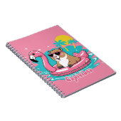 Capivara Estilosa no Verão com Boia Rosa ノートブック (右側)