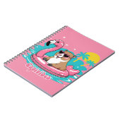 Capivara Estilosa no Verão com Boia Rosa ノートブック (左側)