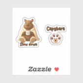 Capivara Relax tomando chá de pantufas シール (シート)